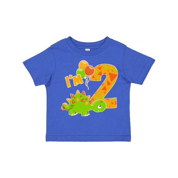 Inktastic Happy Dinosaur Second Birthday-green Boys or Girls Toddler T-Shirt