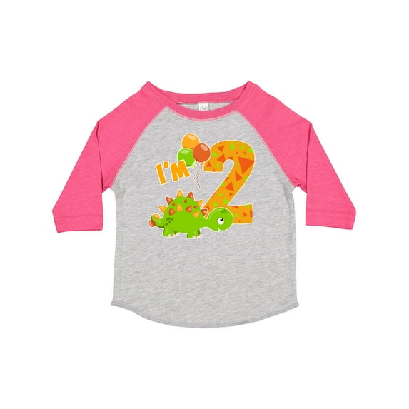 Inktastic Happy Dinosaur Second Birthday-green Boys or Girls Toddler T-Shirt