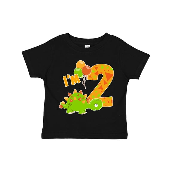 Inktastic Happy Dinosaur Second Birthday-green Boys or Girls Toddler T-Shirt