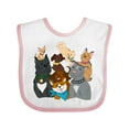 thumbnail image 1 of Inktastic Happy Dog Family Boys or Girls Baby Bib, 1 of 4