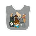 thumbnail image 1 of Inktastic Happy Dog Family Boys or Girls Baby Bib, 1 of 4