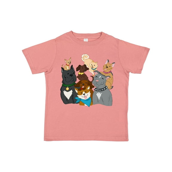 Inktastic Happy Dog Family Boys or Girls Toddler T-Shirt