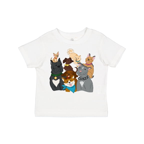 Inktastic Happy Dog Family Boys or Girls Toddler T-Shirt
