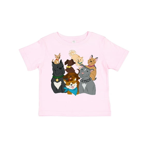 Inktastic Happy Dog Family Boys or Girls Toddler T-Shirt