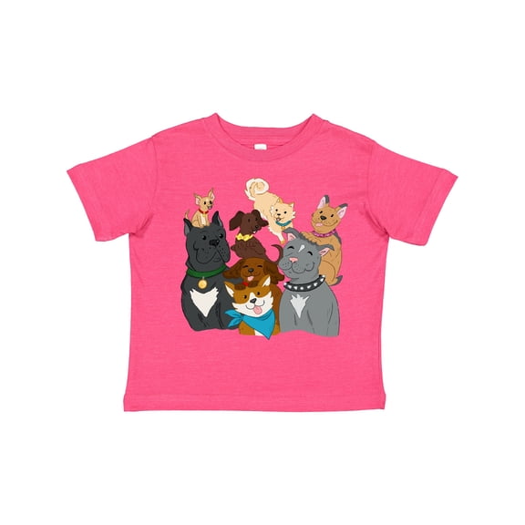 Inktastic Happy Dog Family Boys or Girls Toddler T-Shirt