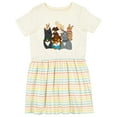 thumbnail image 1 of Inktastic Happy Dog Family Girls Toddler Dress, 1 of 5