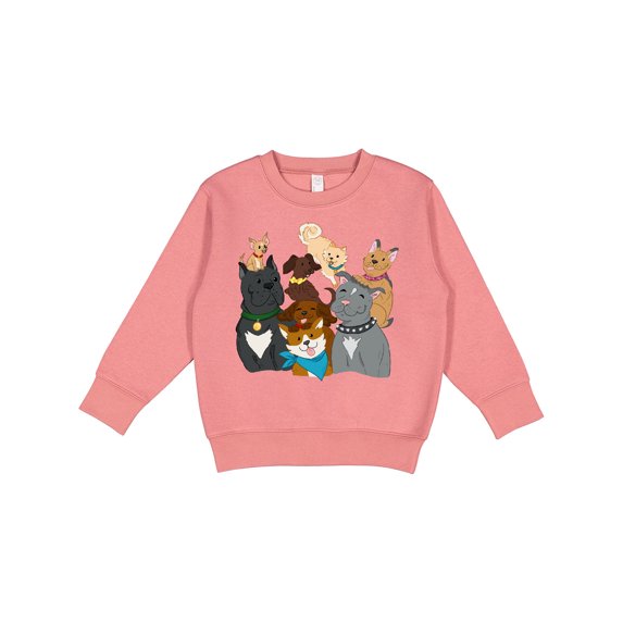 Inktastic Happy Dog Family Toddler Sweatshirt