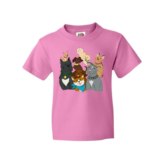 Inktastic Happy Dog Family Youth T-Shirt