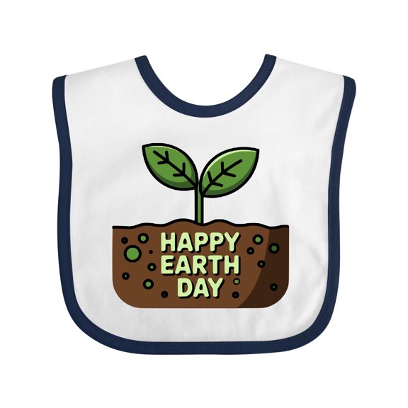 Inktastic Happy Earth Day 2025 Boys or Girls Baby Bib