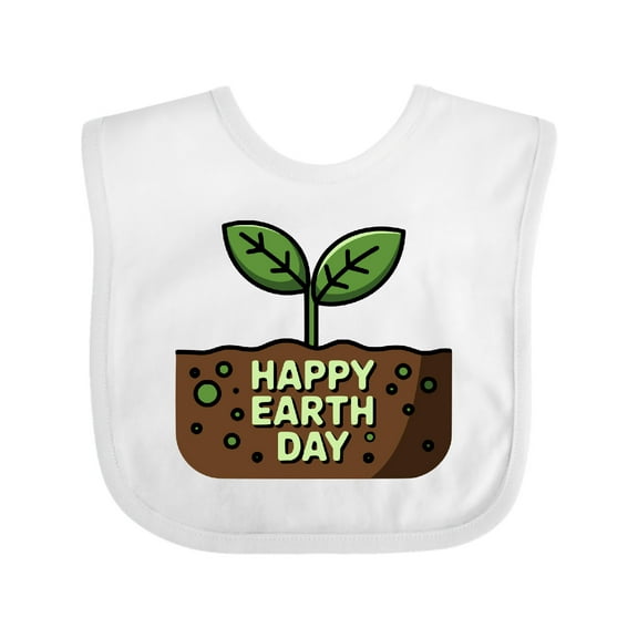 Inktastic Happy Earth Day 2025 Boys or Girls Baby Bib
