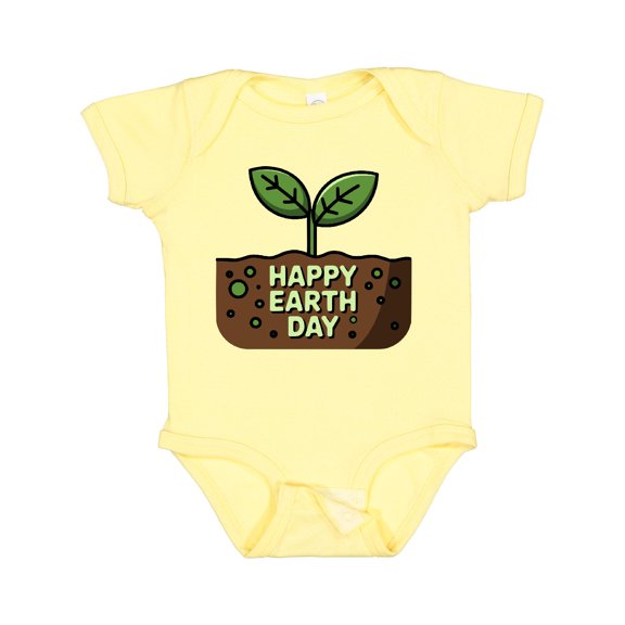 Inktastic Happy Earth Day 2025 Boys or Girls Baby Bodysuit