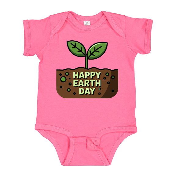 Inktastic Happy Earth Day 2025 Boys or Girls Baby Bodysuit