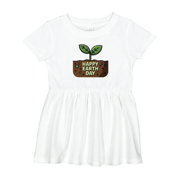Inktastic Happy Earth Day 2025 Girls Baby Dress