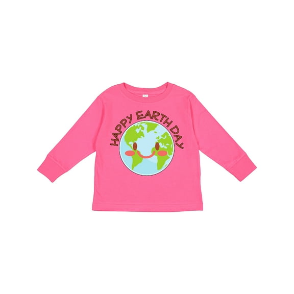 Inktastic Happy Earth Day Boys or Girls Long Sleeve Toddler T-Shirt
