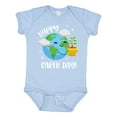 thumbnail image 1 of Inktastic Happy Earth Day Cute Smiling Planet Earth with Tree Boys or Girls Baby Bodysuit, 1 of 5