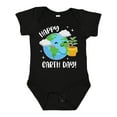 thumbnail image 1 of Inktastic Happy Earth Day Cute Smiling Planet Earth with Tree Boys or Girls Baby Bodysuit, 1 of 5