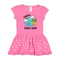 thumbnail image 1 of Inktastic Happy Earth Day Cute Smiling Planet Earth with Tree Gift Baby Girl Dress, 1 of 4