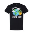 thumbnail image 1 of Inktastic Happy Earth Day Cute Smiling Planet Earth with Tree T-Shirt, 1 of 5