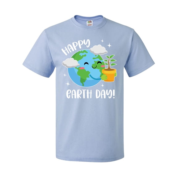 Inktastic Happy Earth Day Cute Smiling Planet Earth with Tree T-Shirt