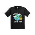 thumbnail image 1 of Inktastic Happy Earth Day Cute Smiling Planet Earth with Tree Youth T-Shirt, 1 of 5
