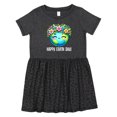 thumbnail image 1 of Inktastic Happy Earth Day Flowered Girls Toddler Dress, 1 of 5