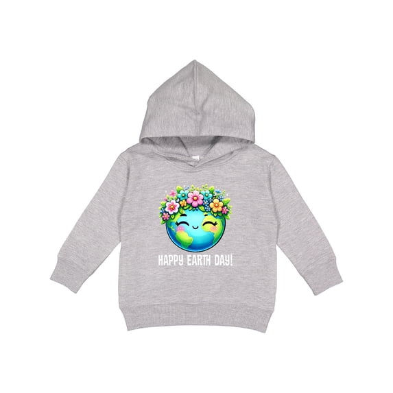 Inktastic Happy Earth Day Flowered Toddler Hoodie