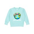 thumbnail image 1 of Inktastic Happy Earth Day Flowered Toddler Sweatshirt, 1 of 4