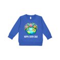 thumbnail image 1 of Inktastic Happy Earth Day Flowered Toddler Sweatshirt, 1 of 4