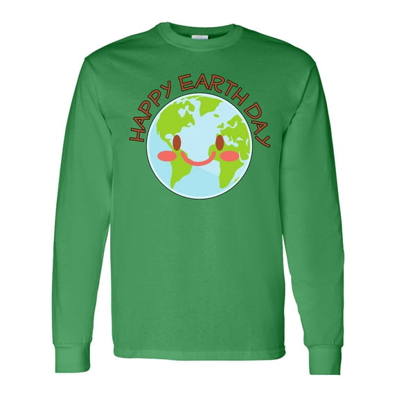 Inktastic Happy Earth Day Long Sleeve T-Shirt