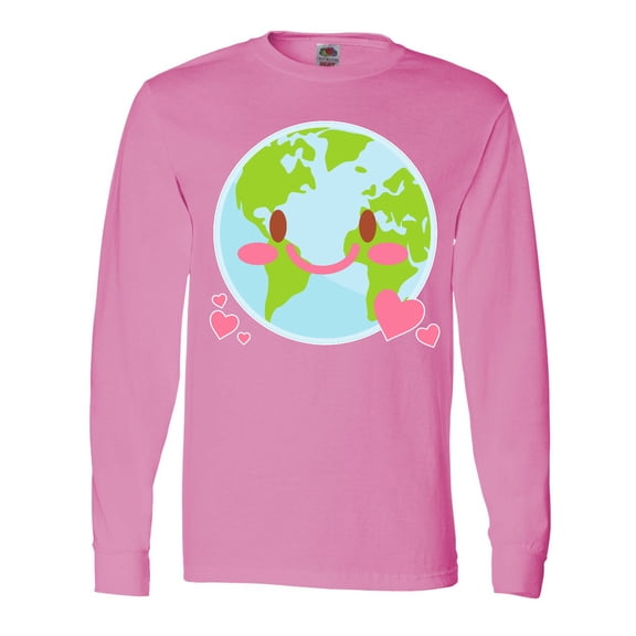 Inktastic Happy Earth Day with Hearts Long Sleeve T-Shirt