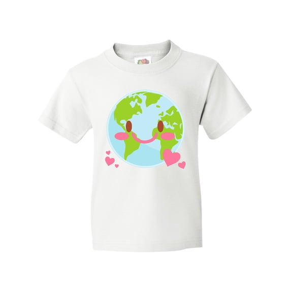Inktastic Happy Earth Day with Hearts Youth T-Shirt