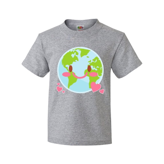 Inktastic Happy Earth Day with Hearts Youth T-Shirt