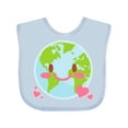 thumbnail image 1 of Inktastic Happy Earth Day with hearts Boys or Girls Baby Bib, 1 of 4