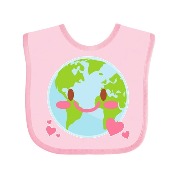 Inktastic Happy Earth Day with hearts Boys or Girls Baby Bib