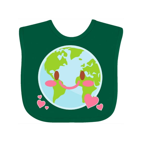 Inktastic Happy Earth Day with hearts Boys or Girls Baby Bib