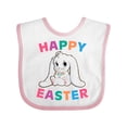 thumbnail image 1 of Inktastic Happy Easter Adorable Bunny Boys or Girls Baby Bib, 1 of 4