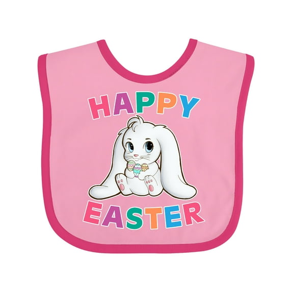 Inktastic Happy Easter Adorable Bunny Boys or Girls Baby Bib