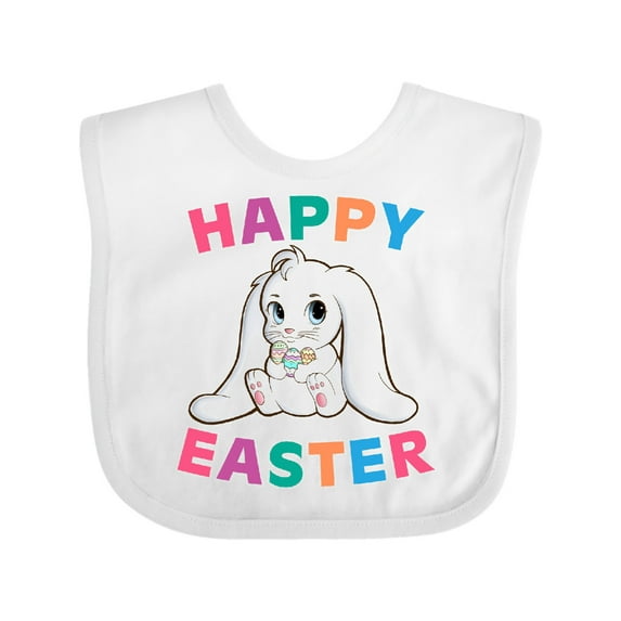 Inktastic Happy Easter Adorable Bunny Boys or Girls Baby Bib