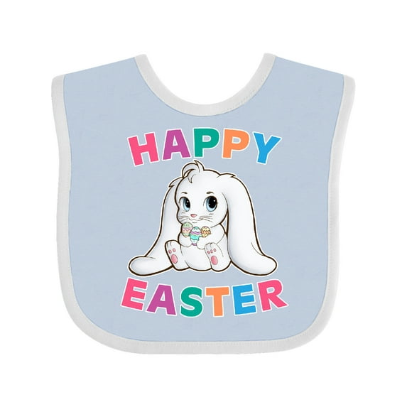 Inktastic Happy Easter Adorable Bunny Boys or Girls Baby Bib