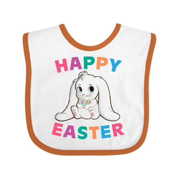 Inktastic Happy Easter Adorable Bunny Boys or Girls Baby Bib