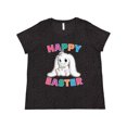 thumbnail image 1 of Inktastic Happy Easter Adorable Bunny Women's Plus Size T-Shirt, 1 of 5