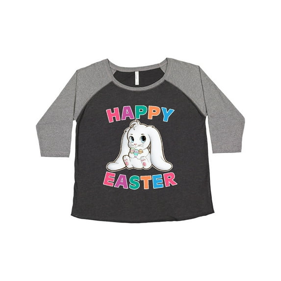 Inktastic Happy Easter Adorable Bunny Women's Plus Size T-Shirt
