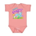 thumbnail image 1 of Inktastic Happy Easter Blue Bunny and Eggs in Grass Boys or Girls Baby Bodysuit, 1 of 5