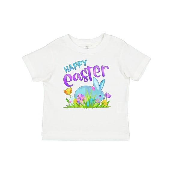 Inktastic Happy Easter Blue Bunny and Eggs in Grass Boys or Girls Baby T-Shirt