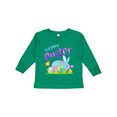 thumbnail image 1 of Inktastic Happy Easter Blue Bunny and Eggs in Grass Boys or Girls Long Sleeve Toddler T-Shirt, 1 of 5