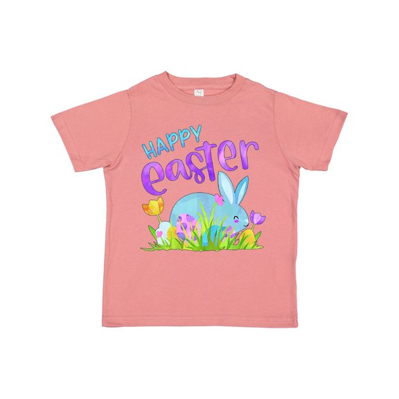 Inktastic Happy Easter Blue Bunny and Eggs in Grass Boys or Girls Toddler T-Shirt