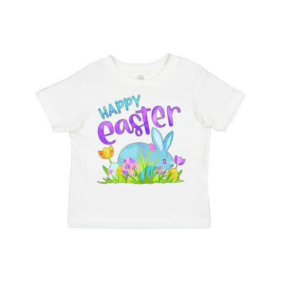 Inktastic Happy Easter Blue Bunny and Eggs in Grass Boys or Girls Toddler T-Shirt