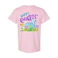 thumbnail image 1 of Inktastic Happy Easter Blue Bunny and Eggs in Grass T-Shirt, 1 of 5