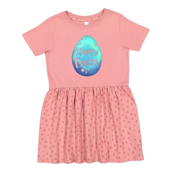 Inktastic Happy Easter Blue Easter Egg Girls Toddler Dress
