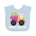 thumbnail image 1 of Inktastic Happy Easter Bunny Delivering Easter Eggs Boys or Girls Baby Bib, 1 of 4